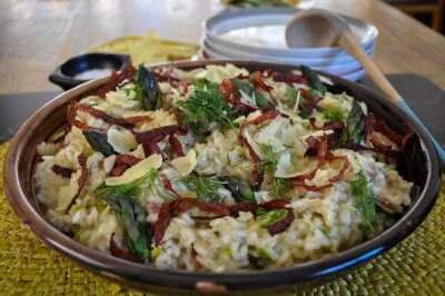 Italian salami risotto