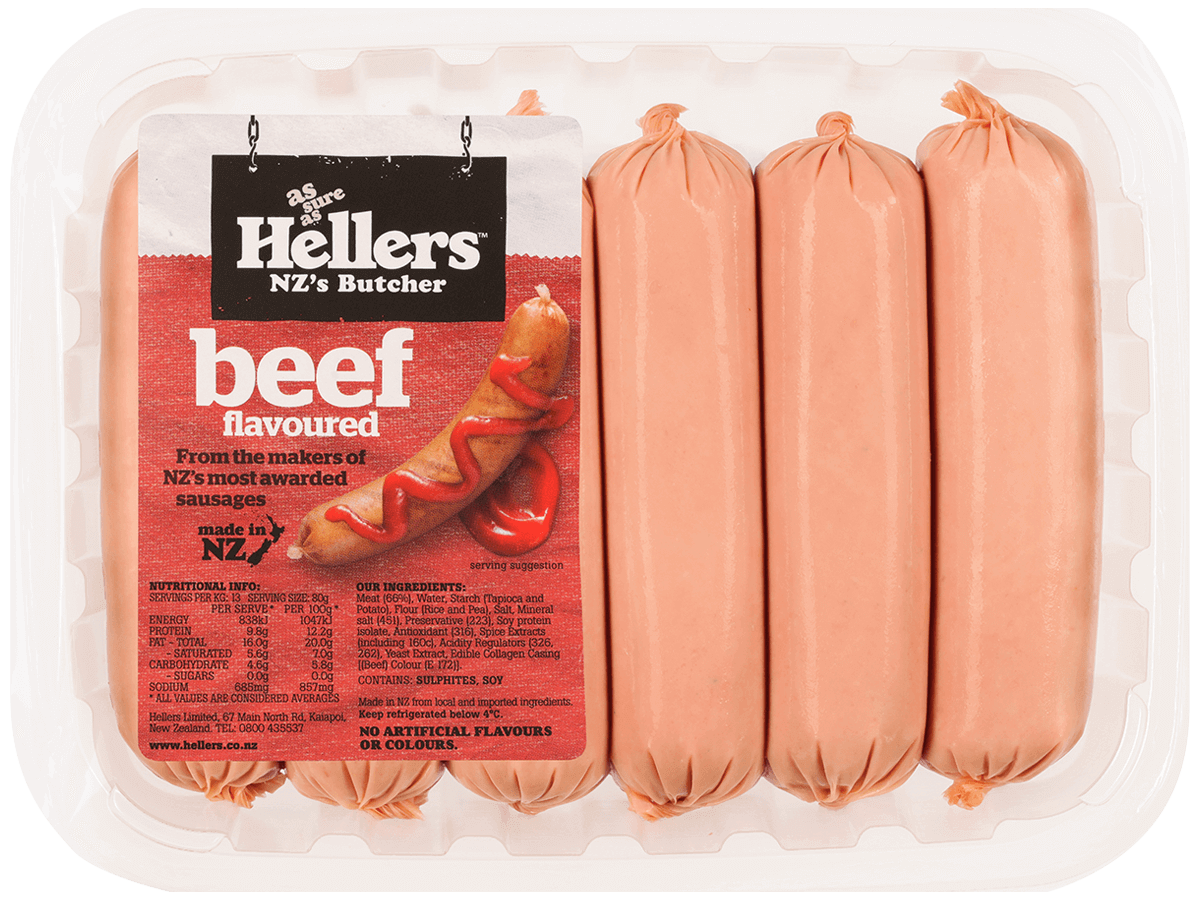 pack of breakfast beef sausages