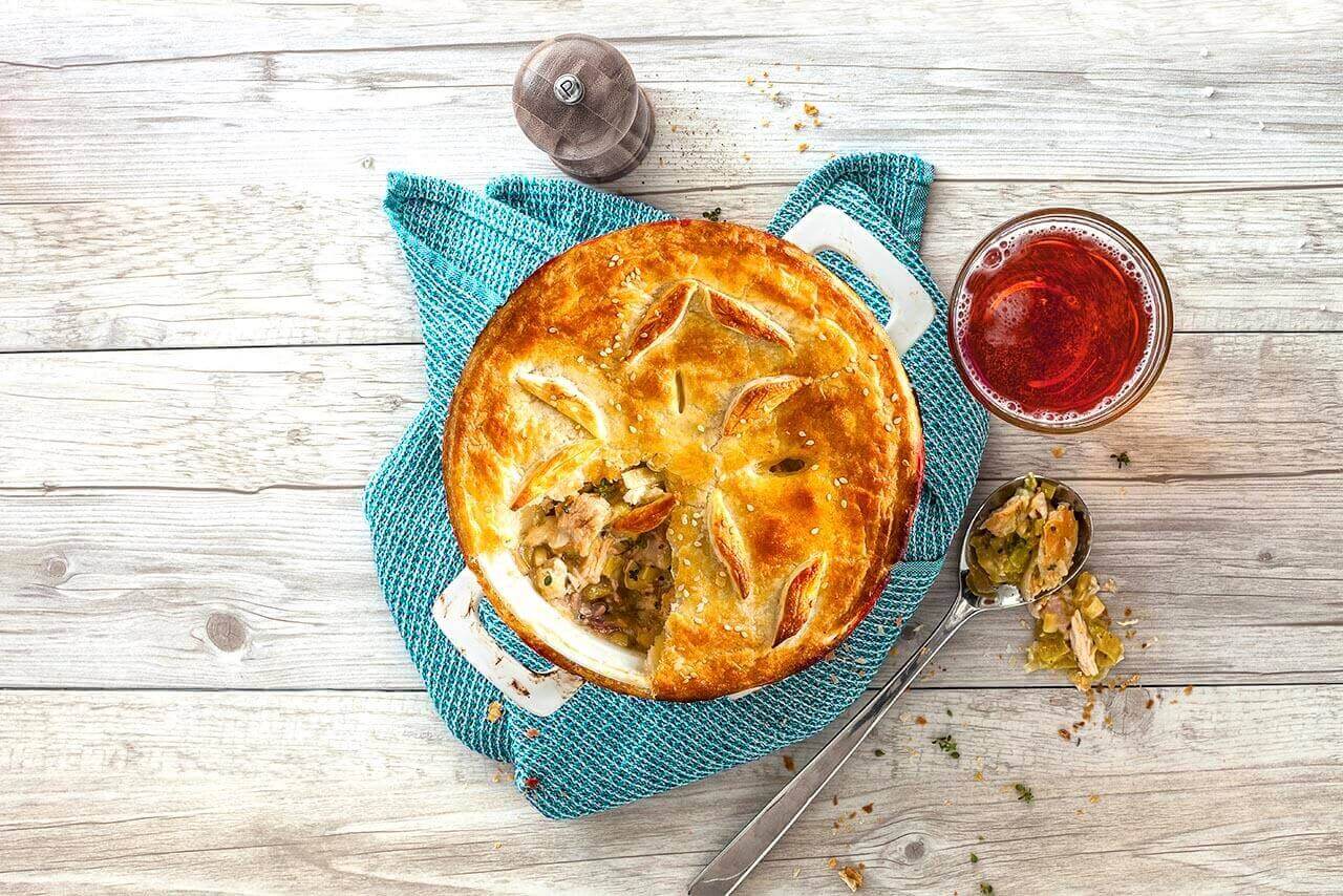 chicken and bacon leek pie