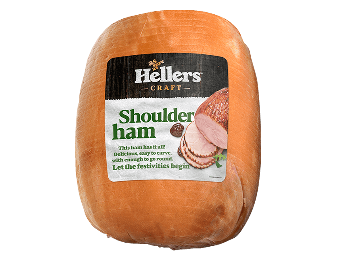 Hellers shoulder ham in packaging