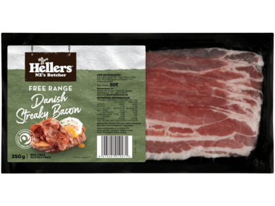 Free Range Danish Streaky Bacon 250g