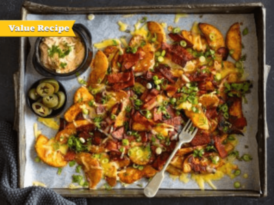 VALUE loaded wedges diced chorizo recipe with queso cheese sauce